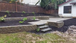 hardscapes- pavers- steps- fire pit- retaining walls-