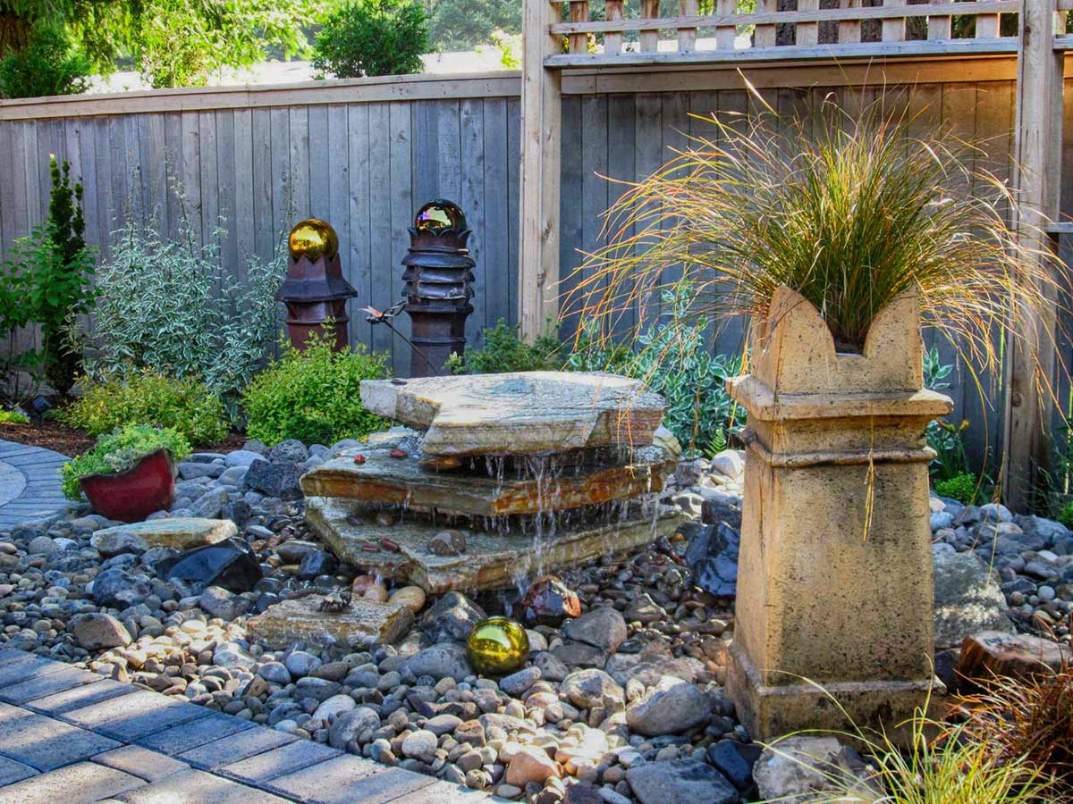 Vancouver Washington Landscape Design Water Feature - Woody's Custom Landscaping